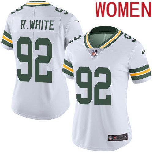 Women Green Bay Packers #92 Reggie White White Nike Vapor Limited NFL Jersey->women nfl jersey->Women Jersey